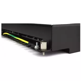 Patch panel rack 1U Cat 6 FTP. Vista detalle trasera