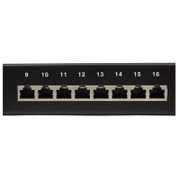 Patch panel rack 1U Cat 6 FTP detalle conectores