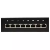 Patch panel rack 1U Cat 6 FTP detalle conectores