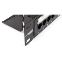Patch panel rack 1U Cat 6A UTP IDC detalle marca Lapara Networking