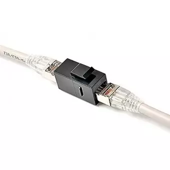 Adaptador doble hembra RJ45 Cat 6 UTP tipo Keystone conexión