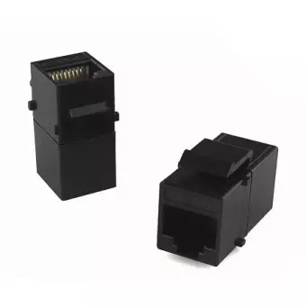 Adaptador doble hembra RJ45 Cat 6 UTP tipo Keystone doble