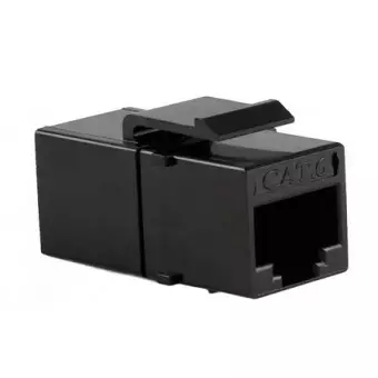 Adaptador doble hembra RJ45 Cat 6 UTP tipo Keystone vista lateral