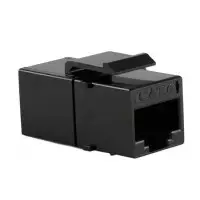 Adaptador doble hembra RJ45 Cat 6 UTP tipo Keystone vista lateral