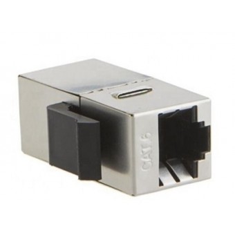 Adaptador doble hembra RJ45 Cat 6 FTP tipo vista lateral