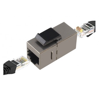Adaptador doble hembra RJ45 Cat 6 FTP  doble conexión