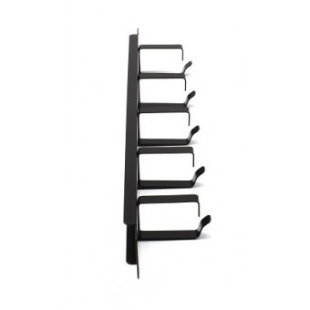 Panel pasacables 19" 5 bridas 1U Lapara Networking, detalle ganchos