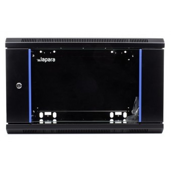 Rack mural 6U 1C 600 x 450 negro vista frontal