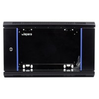 Rack mural 6U 1C 600 x 450 negro vista frontal