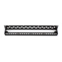 Patch panel rack 1U vacio 24 puertos UTP vista trasera