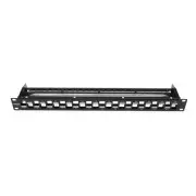 Patch panel rack 1U vacio 24 puertos UTP Lapara Networking