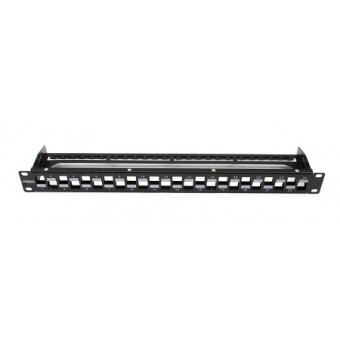 Patch panel rack 1U vacio 24 puertos UTP