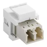 Módulo Keystone con adaptador LC dúplex incluido. Blanco