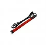 Regleta rack 19" 16A 8x tomas schuko rojas con interruptor