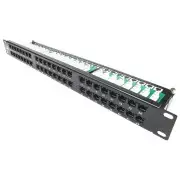 Patch panel rack 1U  48 x RJ45 Cat6 UTP