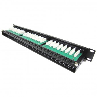 Patch panel rack 1U  48 x RJ45 Cat6 UTP Trasera