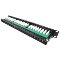 Patch panel rack 1U  48 x RJ45 Cat6 UTP Trasera