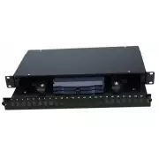 Bandeja fibra óptica extraíble 19" para 24 SC simplex / LC dúplex