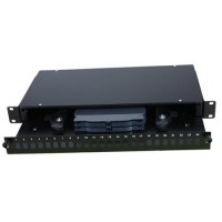Bandeja fibra óptica extraíble 19" para 24 SC simplex / LC dúplex (Abierta)