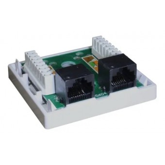 Roseta de superficie 2 XRJ-45 CAT6 UTP (Interior)