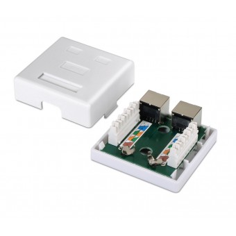 Roseta de superficie 2 X RJ-45 CAT6 FTP Roseta de superficie 2 X RJ-45 CAT6 FTP