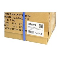 Rack mural  12U 1C 600 x 450 negro Flat Pack Lapara Networking, detalle etiqueta