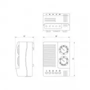 Termostato higrómetro electrónico, rack 19"