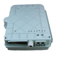 Caja fibra óptica exterior IP-65 para 24 adaptadores SC simplex vista trasera