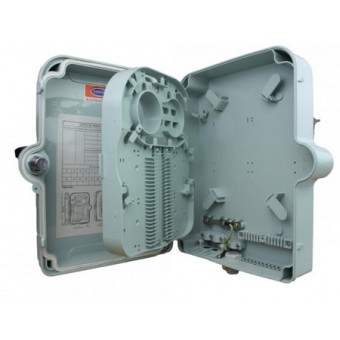 Caja fibra óptica exterior IP-65 para 24 adaptadores SC simplex casete abierto