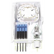 Caja fibra óptica exterior IP-65 para 4 adaptadores  SC simplex/ LC dúplex