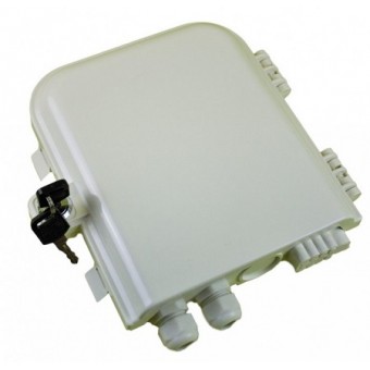 Caja fibra óptica exterior IP-65 para 8 adaptadores  SC simplex/ LC dúplex 
