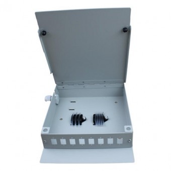 Caja mural metálica fibra óptica para 8 SC Simplex