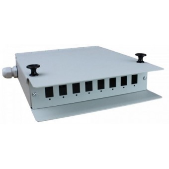 Caja mural metálica fibra óptica para 8 SC simplex / LC dúplex
