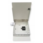 Caja mural metálica fibra óptica para 4 ST Simplex