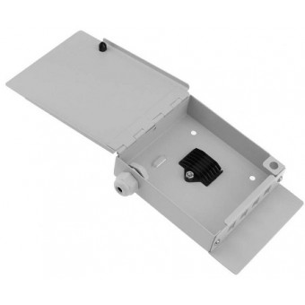 Caja mural metálica fibra óptica para 4 SC simplex / LC dúplex detalle peine