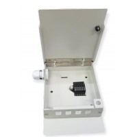 Caja mural metálica fibra óptica para 4 SC simplex / LC dúplex abierta