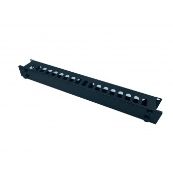 Panel pasacables rack  1U con tapa (Vista lateral)