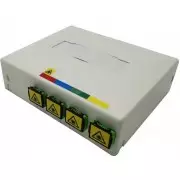 Caja fibra óptica de plástico para carril DIN 4 SC Simplex