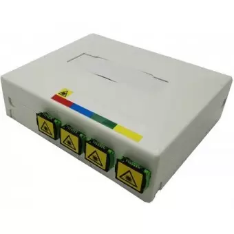 Caja fibra óptica de plástico para carril DIN 4 SC Simplex