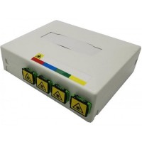 Caja fibra óptica de plástico para carril DIN 4 SC Simplex