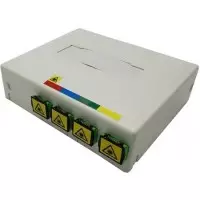 Caja fibra óptica de plástico para carril DIN 4 SC Simplex