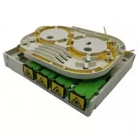 Caja fibra óptica de plástico para carril DIN 4 SC Simplex