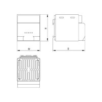 Termoventilador, resistencia calefactora 150W Carril DIN plano