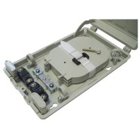 Caja empalme de fibra óptica para 24 fusiones FTTH abierta