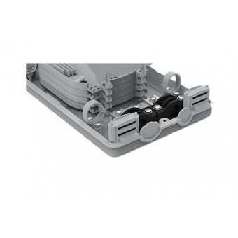 Caja empalme de fibra óptica para 24 fusiones FTTH detalle