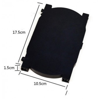 Cassette de fusión para 24 fibras ópticas con peines, vista dimensiones