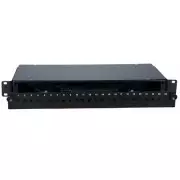 Bandeja rack fibra óptica extraíble para 24 ST simplex (incl. casete)
