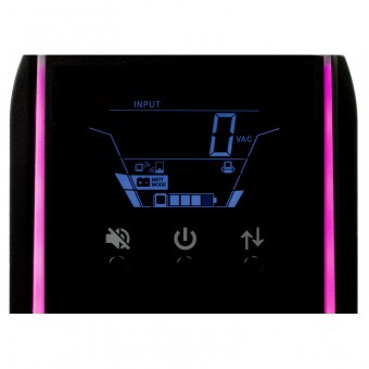 SAI Gaming 1500VA / 1050W Interactivo Sinusoidal, detalle pantalla