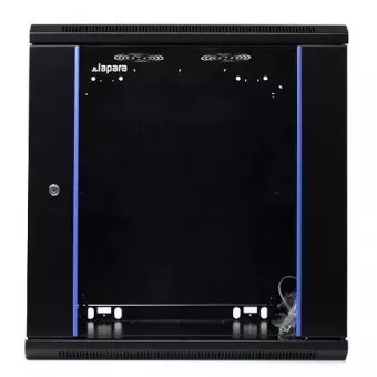 Armario rack mural 15U 1C 600 x 450 negro vista frontal