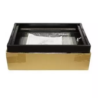 Rack mural 15U 1C 600 x 450 negro Flat Pack interior caja